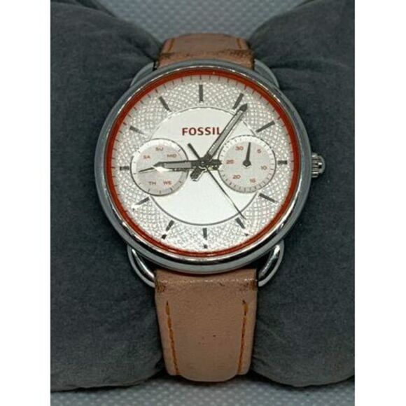 Fossil ES3952 Tailor Women's Brown Leather Analog Dial Quartz Genuine Watch C897 - Picture 1 of 9